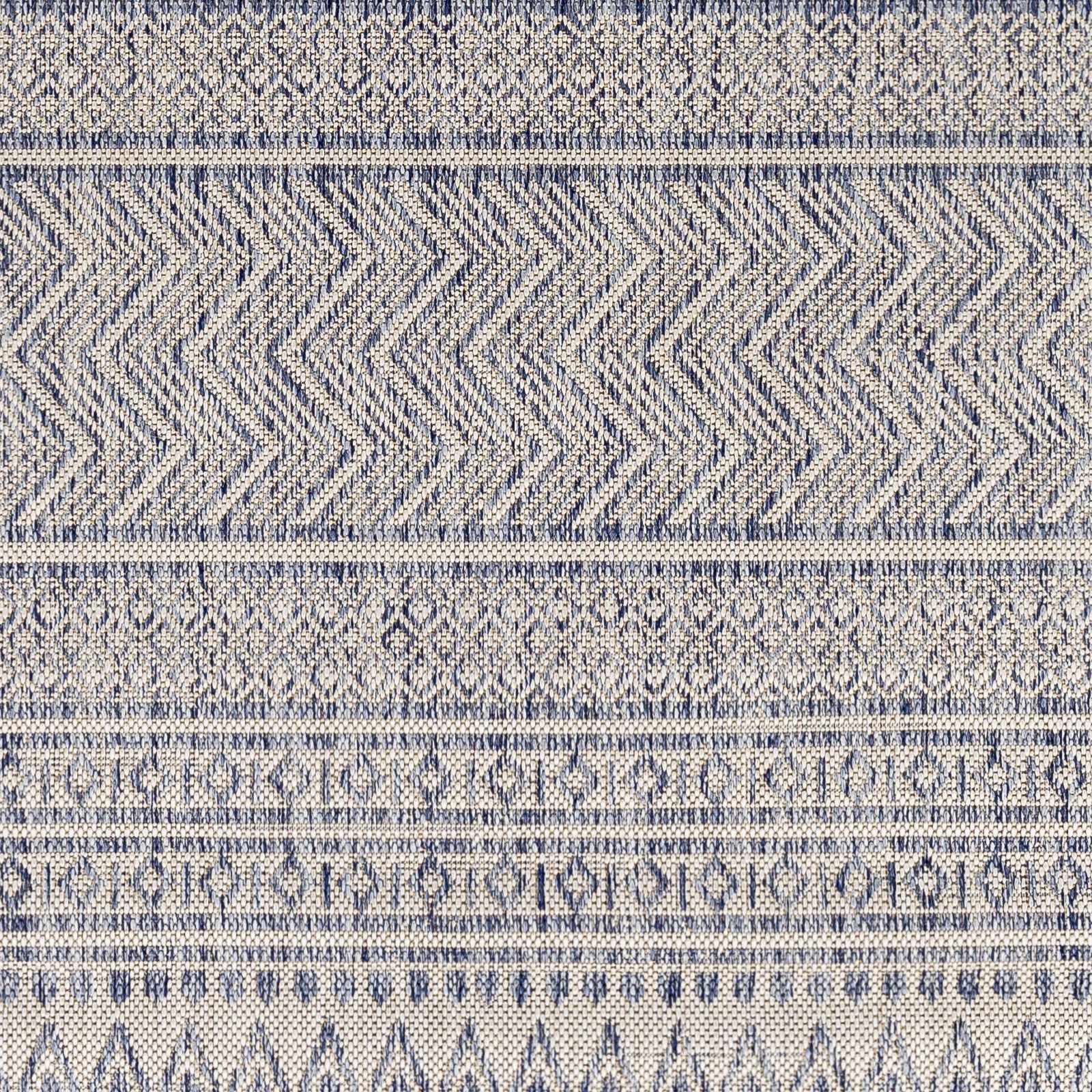 Madras Navy All Over Performance Outdoor Rug by Boutique Rugs