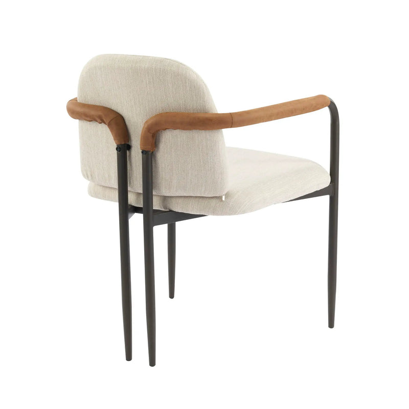 Modern Dining Chair Set with Durable Iron Frame and Comfortable Fabric Upholstery by HouseOfZazla