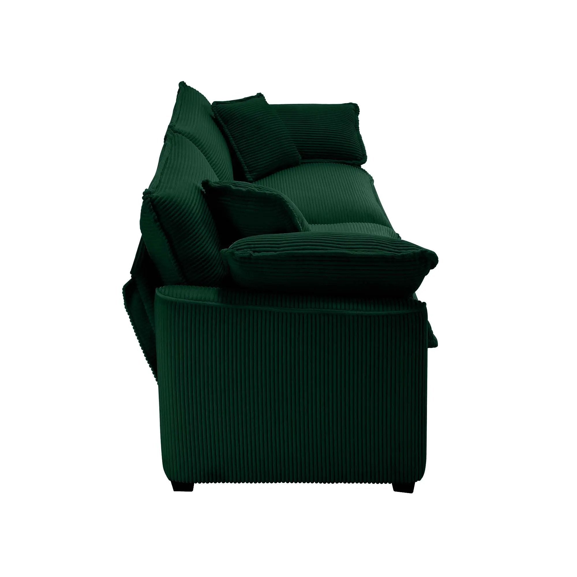 Modern 2 Seater With 4 Pillows, Upholstered Deep Seating Loveseat by HouseOfZazla