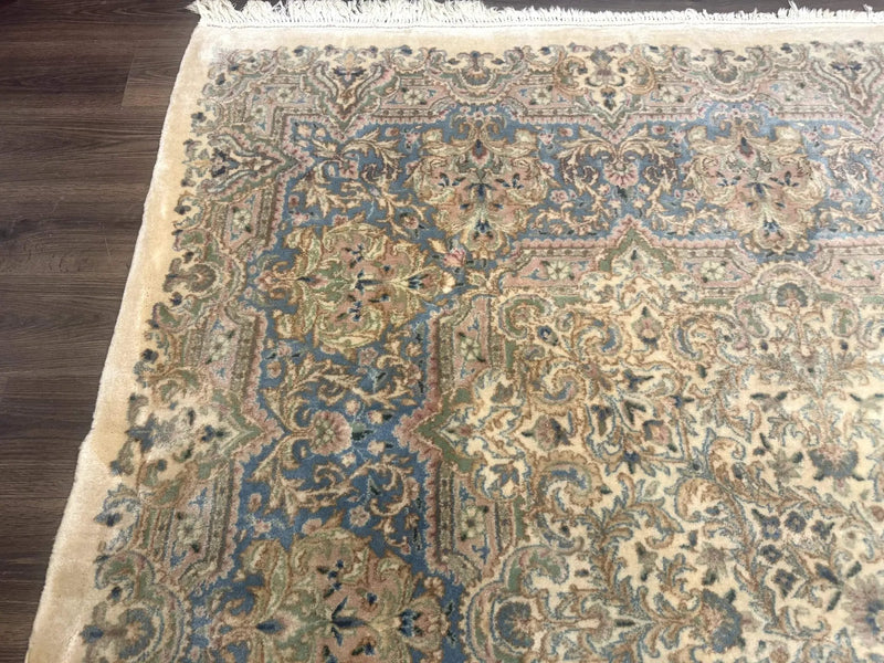 Palace Size Persian Kerman Rug 12x18, Floral Semi Open Field, Signed, Fine 240 KPSI by Jewel Rugs