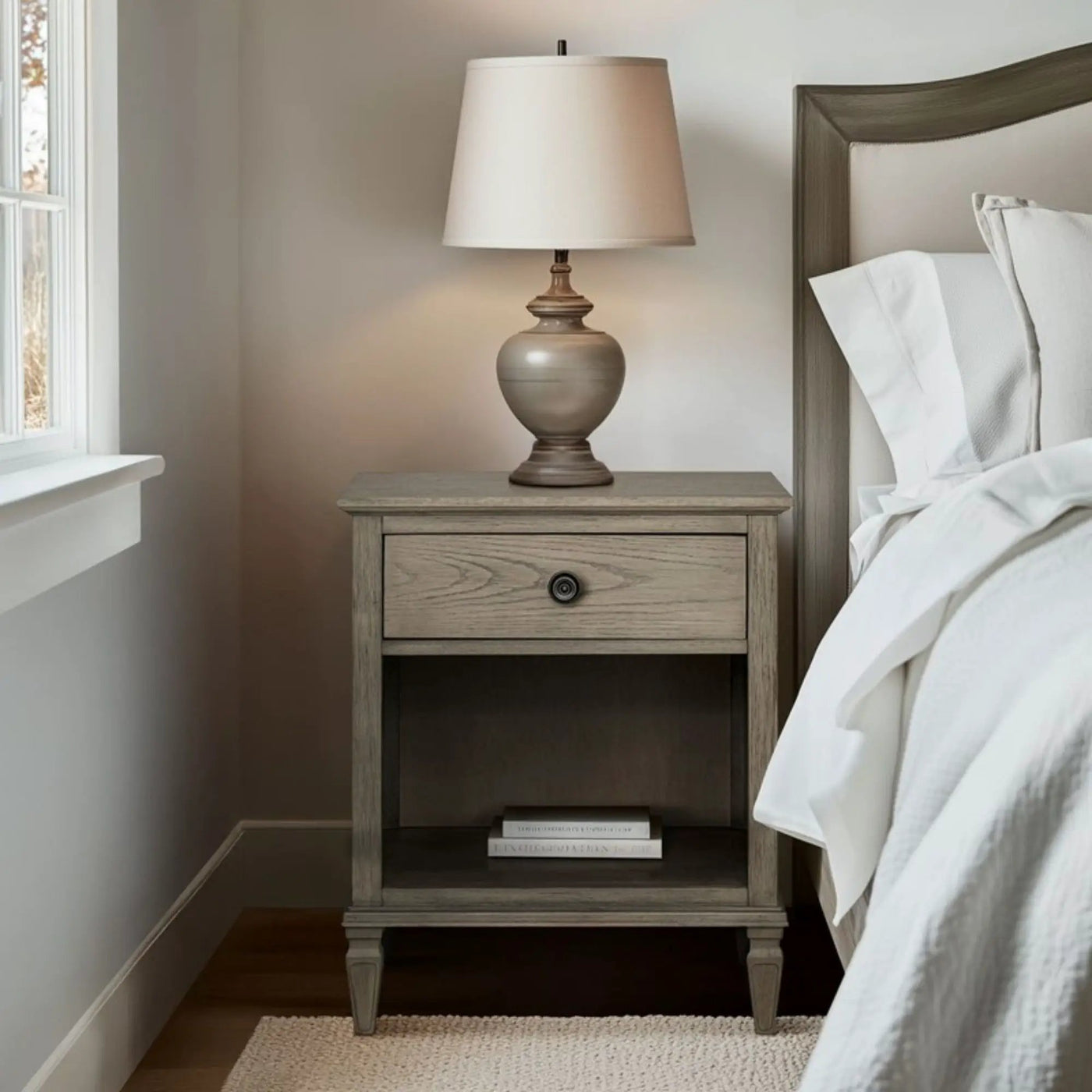Victoria - Nightstand With Open Storage by HouseOfZazla