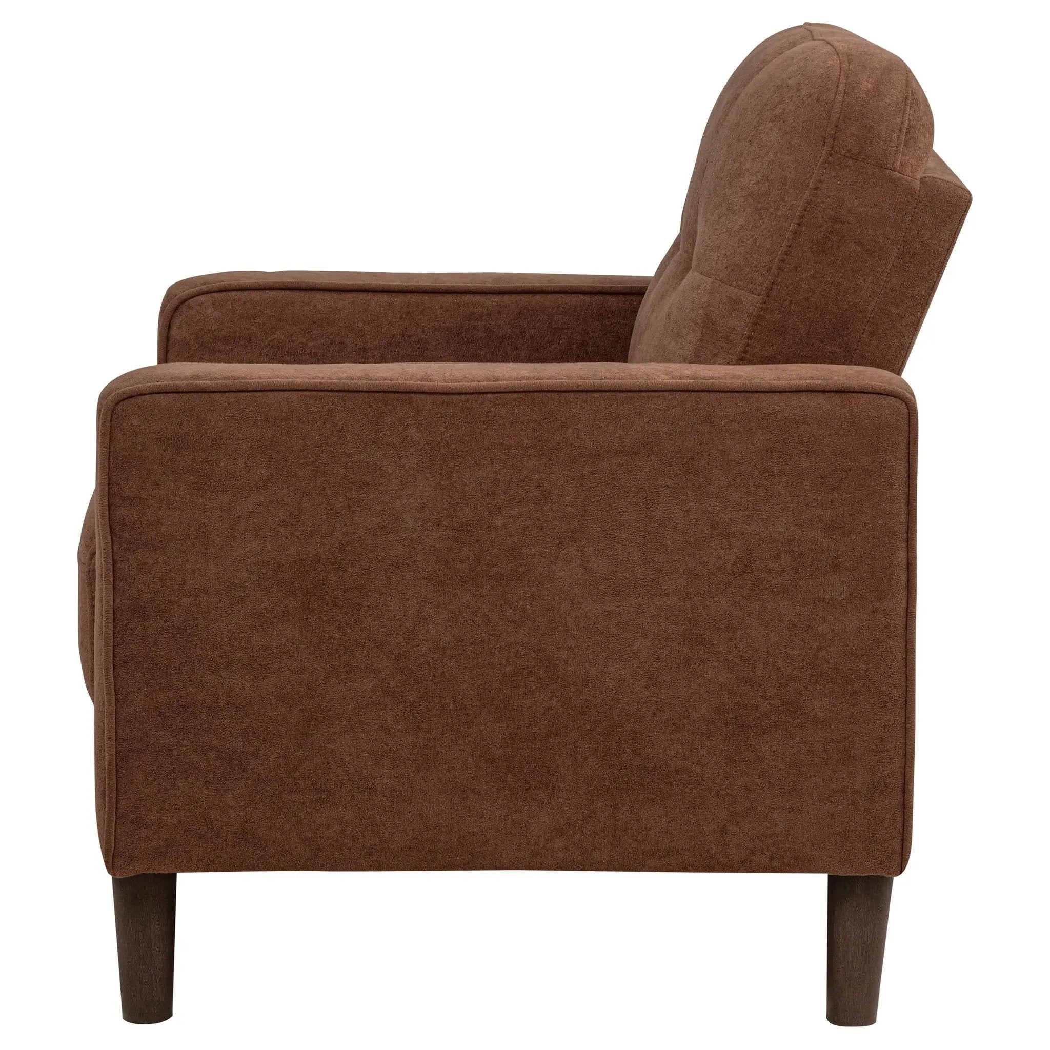 Bowen II Fabric Upholstered Track Arm Accent Chair Rust by Unique Piece Furniture