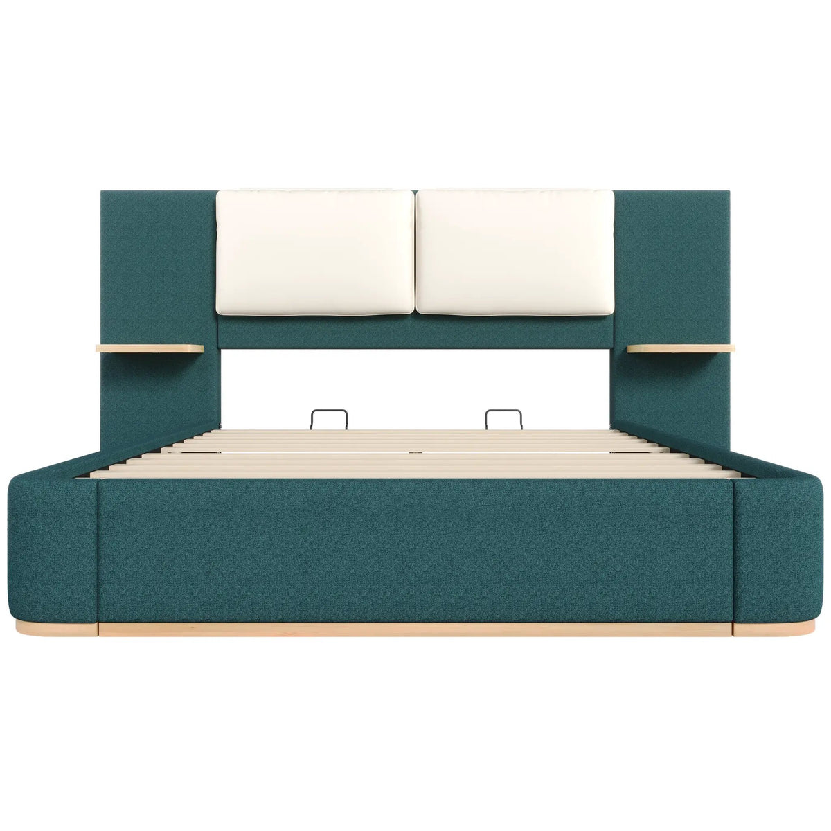 Queen Size Upholstered Platform Bed with Panel by HouseOfZazla