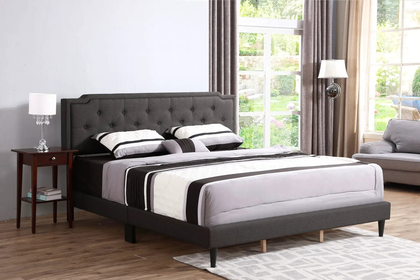 Button Tufted Bed Charming For Cozy Spaces by HouseOfZazla