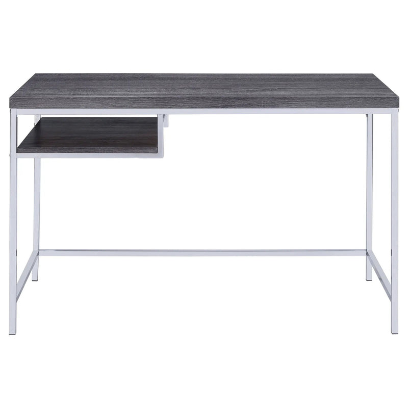 Rectangular Writing Desk, Compact Size For Home Office - Gray by HouseOfZazla