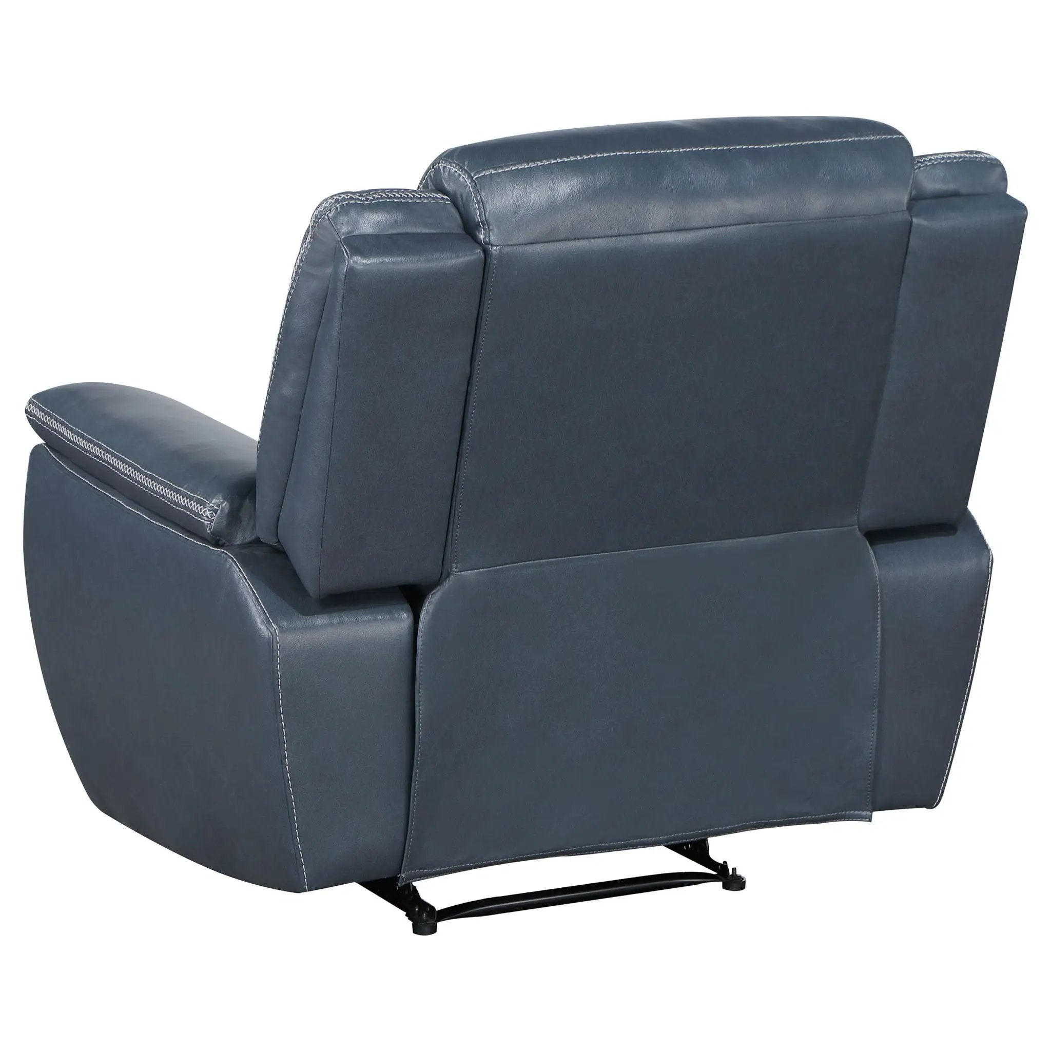 Sloane Upholstered Padded Arm Recliner Chair Blue by Unique Piece Furniture