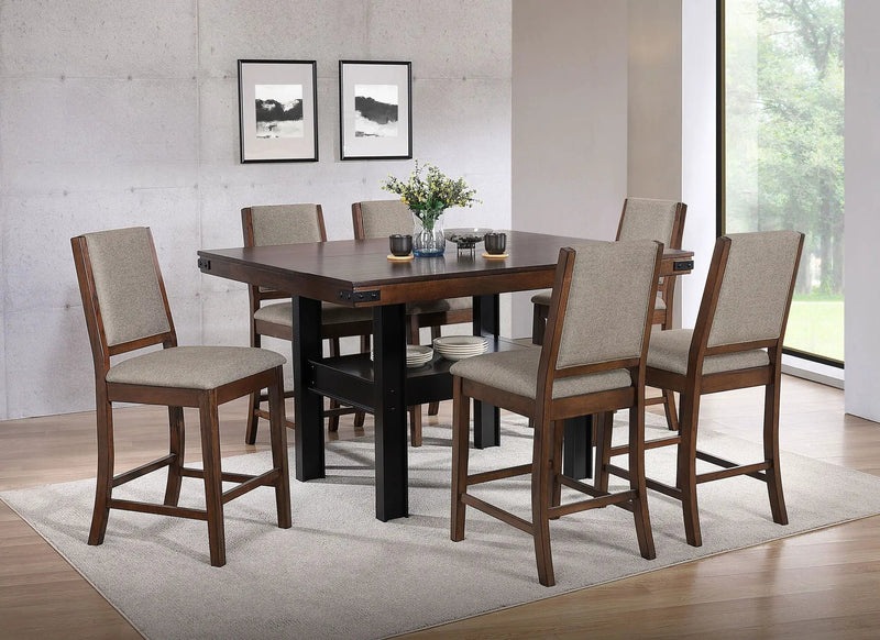 Patterson 7-piece Counter Height Dining Set Mango Oak by Unique Piece Furniture
