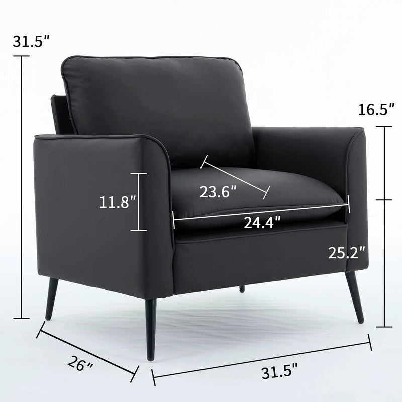 Nordic Retro Light Luxury Upholstered Sofa Chair by Unique Piece Furniture