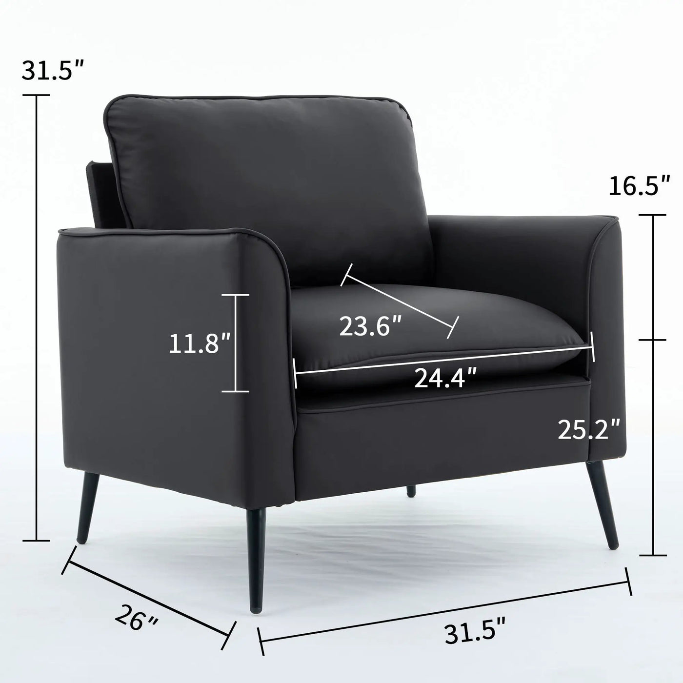 Nordic Retro Light Luxury Upholstered Sofa Chair by HouseOfZazla