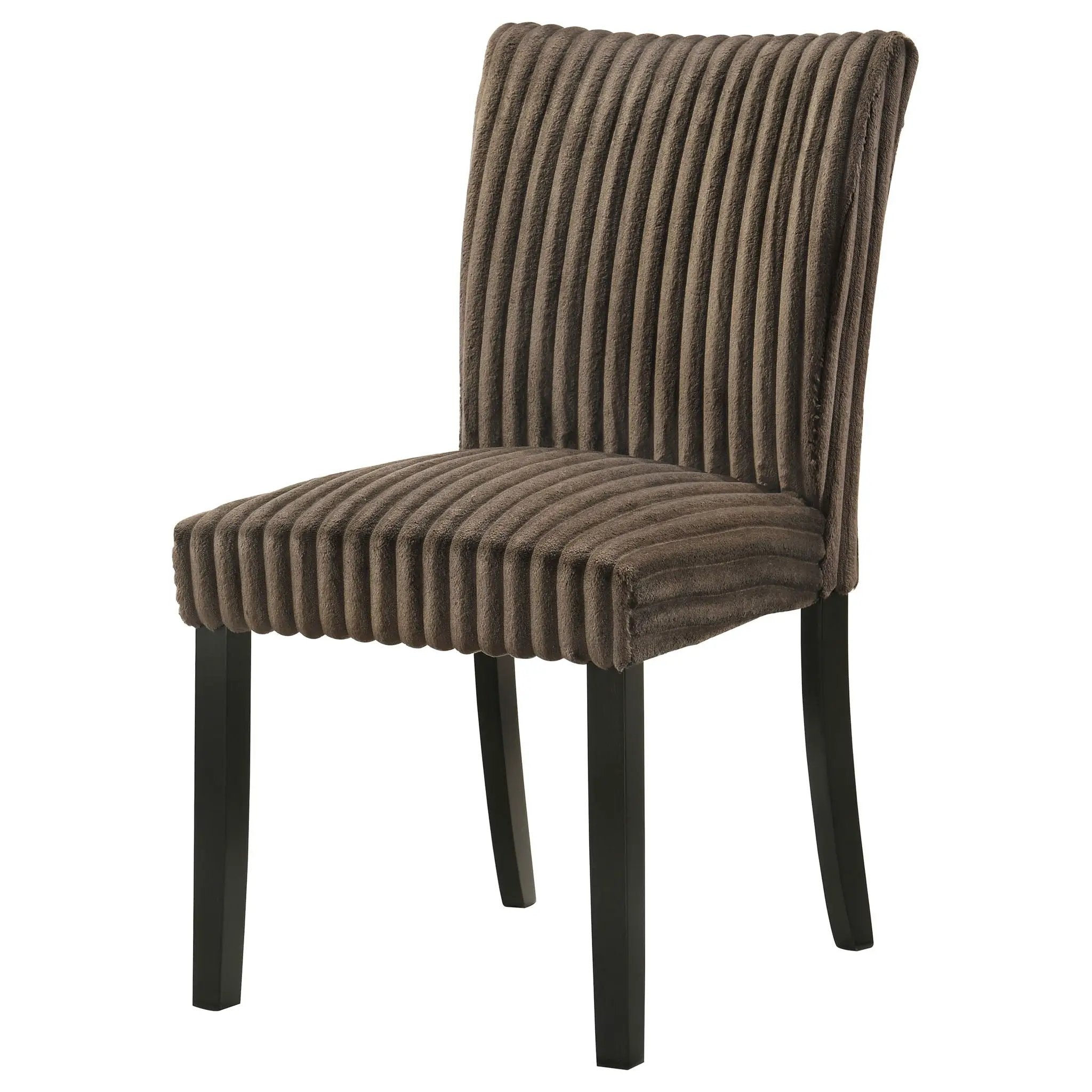 Dermott Upholstered Parson Dining Side Chair Chocolate (Set of 2) by Unique Piece Furniture
