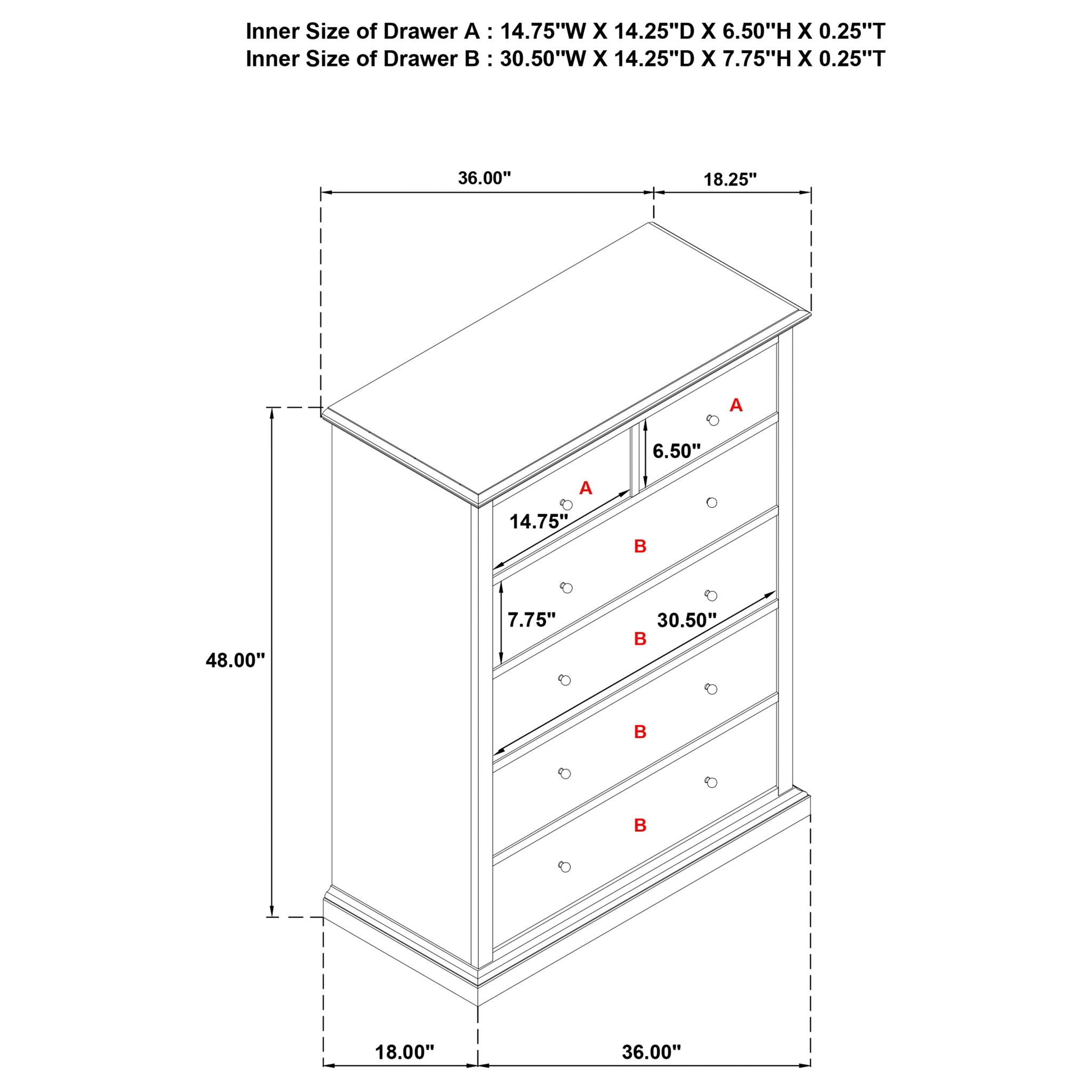 Anzio - 6 Drawer Bedroom Chest by HouseOfZazla