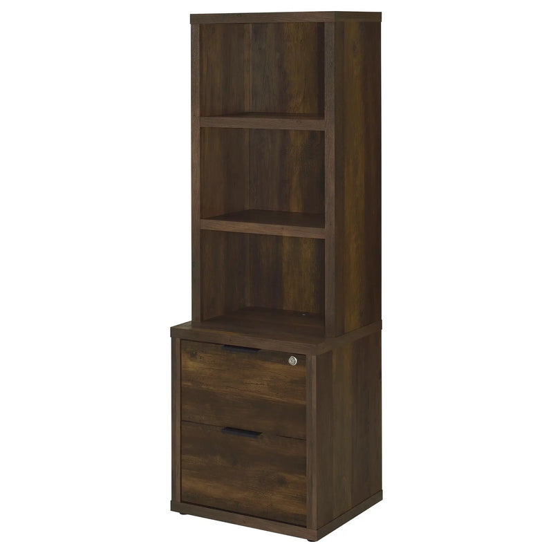 Westpark 3-piece Wall Unit Bookcase Set with USB Dark Pine by Unique Piece Furniture