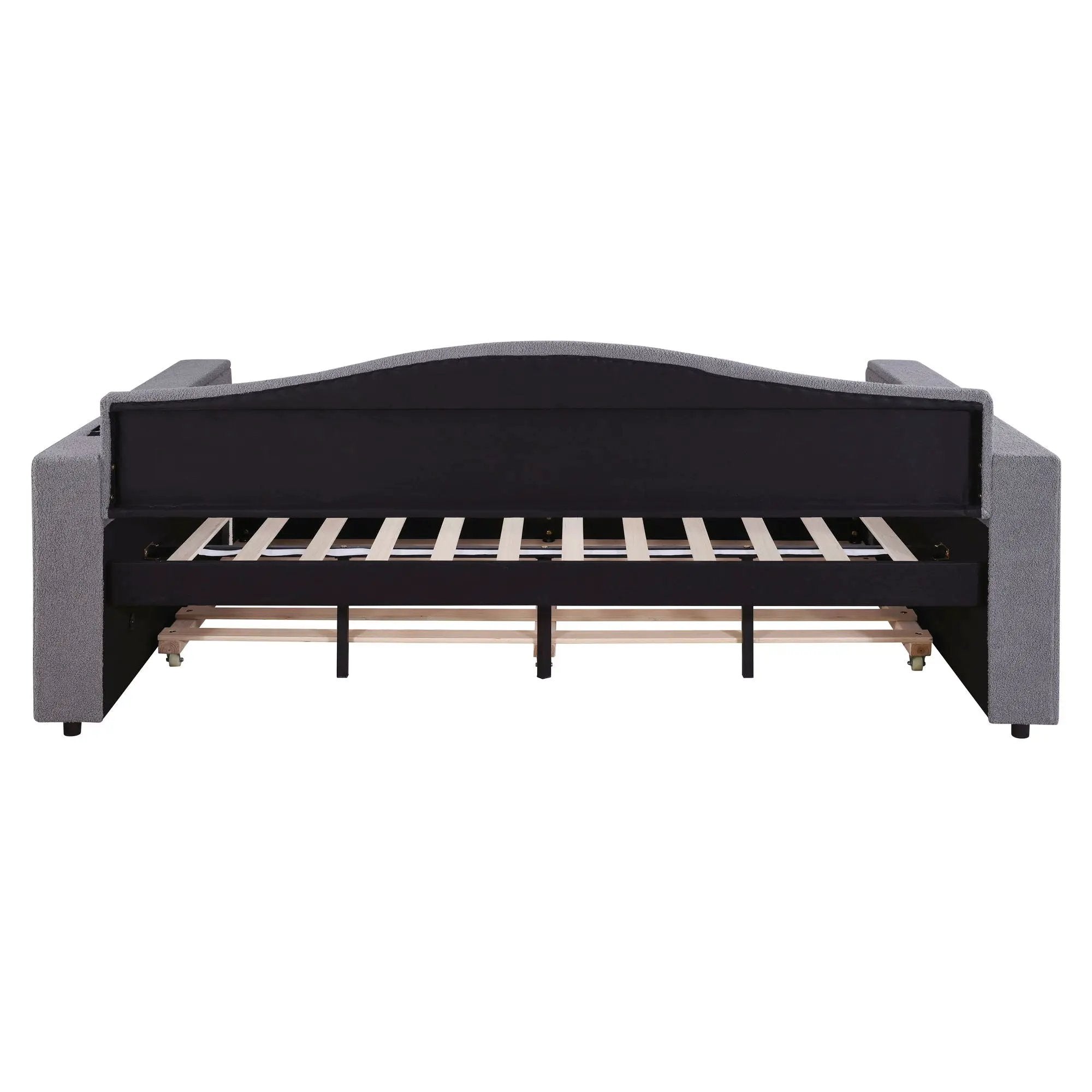 Upholstered Daybed With Storage Armrests, Trundle And Latest Integrated tooth Audio System by HouseOfZazla