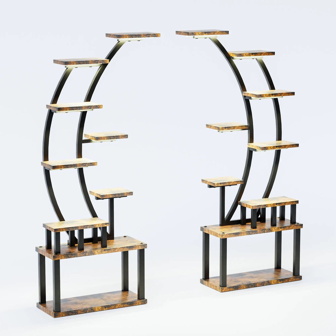 9 Tiered Indoor Plant Stand With 5 Adjustable Grow Lights by HouseOfZazla