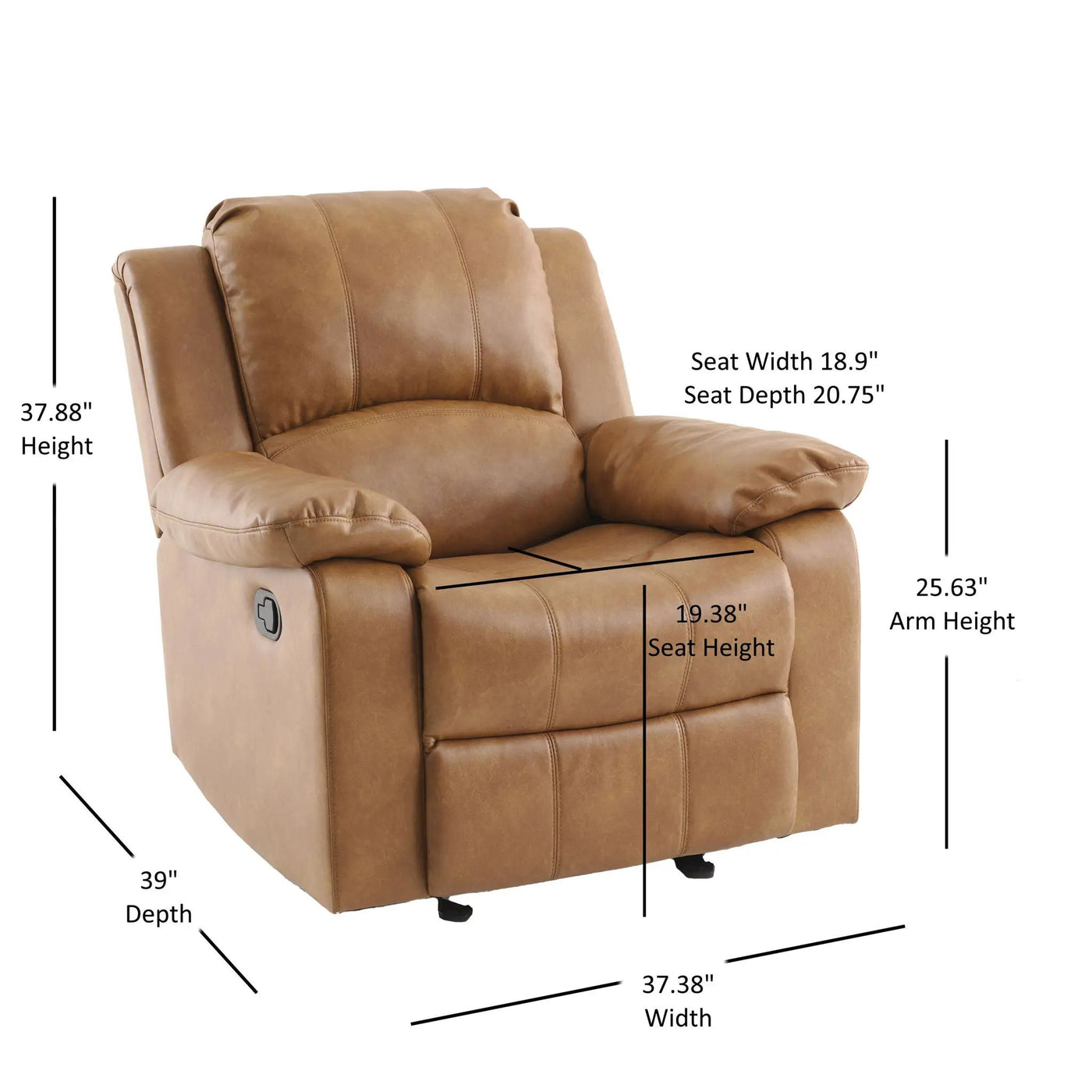 Charlotte - Glider Recliner With Classic Style by HouseOfZazla