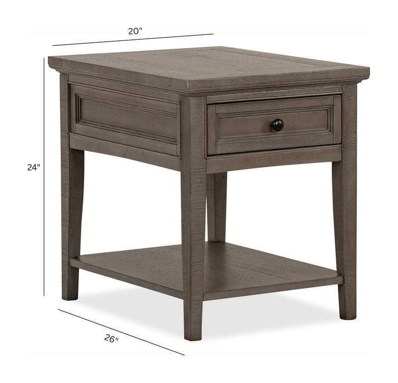 Paxton Place - Rectangular End Table - Dovetail Gray, photo 6 of 7