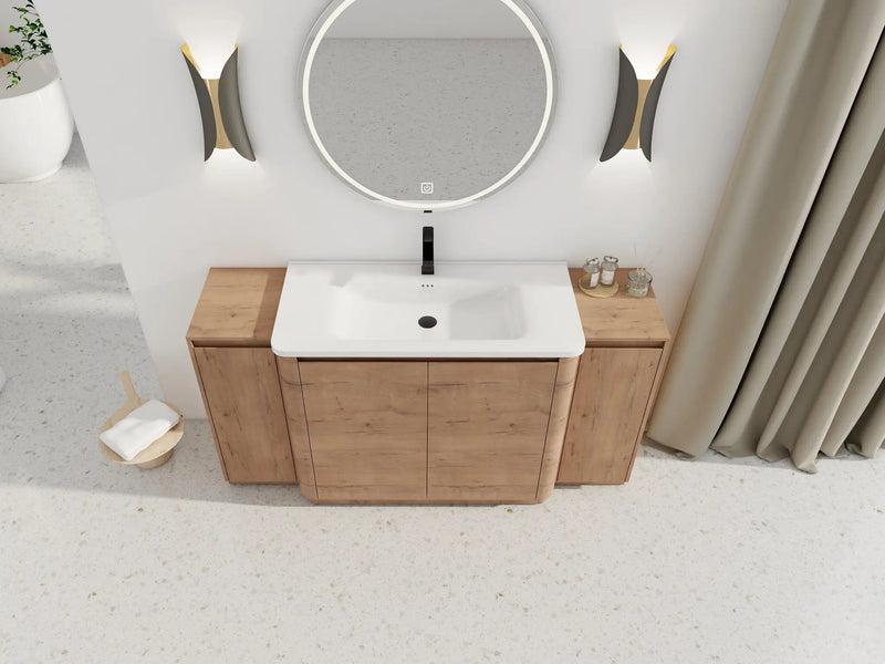 64'' Freestanding Bathroom Vanity with Ceramic Sink by HouseOfZazla