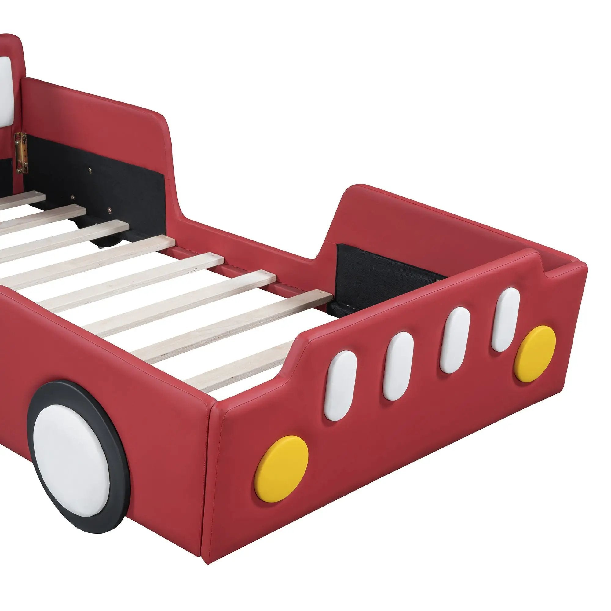 Race Car Shaped Platform Bed With Wheels by HouseOfZazla