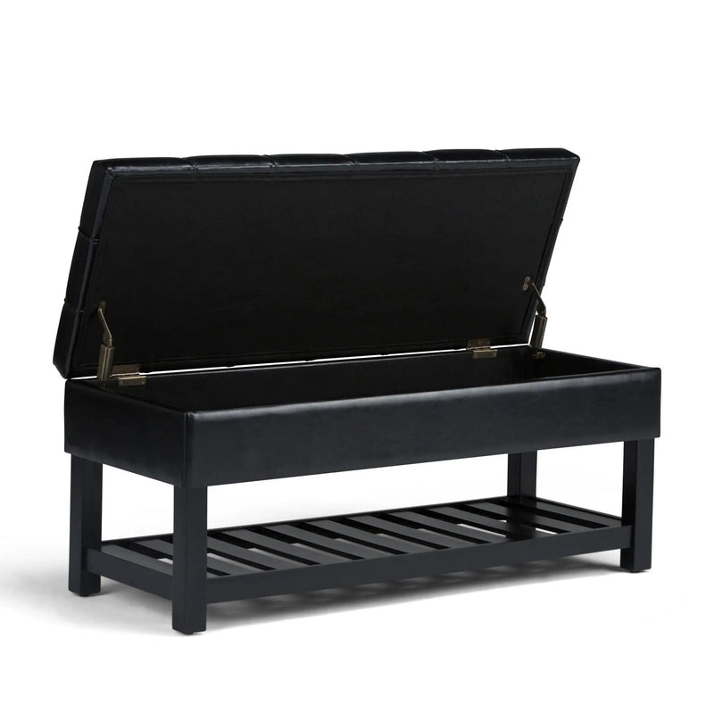 Saxon - Upholstered Transitional Storage Ottoman Bench by Unique Piece Furniture