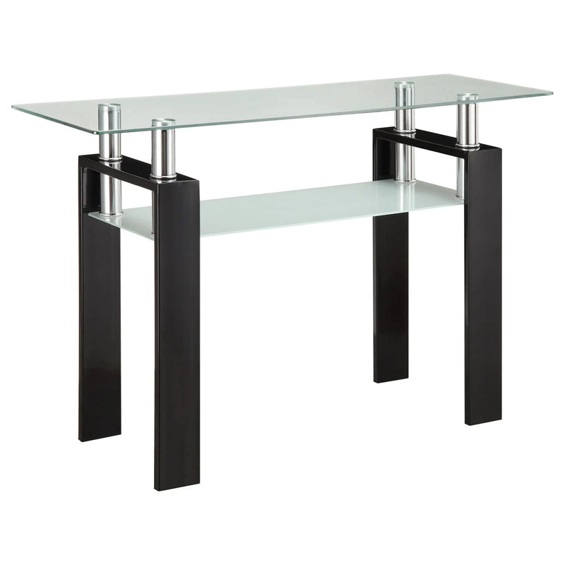 Randall - 1 Shelf Rectangular Sofa Table - Black by HouseOfZazla