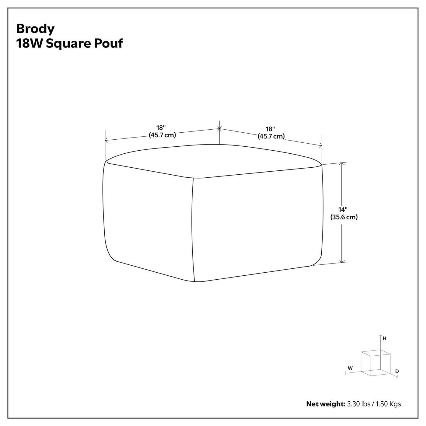 Brody - Versatile Square Pouf by HouseOfZazla