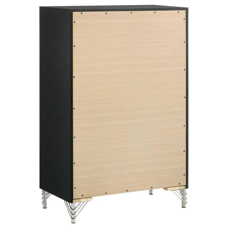 Lucia 5-drawer Bedroom Chest of Drawers Black by Unique Piece Furniture