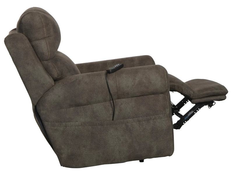 Tranquility - Power Headrest Power Lay Flat Reclining With CR3 Heat / Massage / Lumbar - Pewter by Unique Piece Furniture
