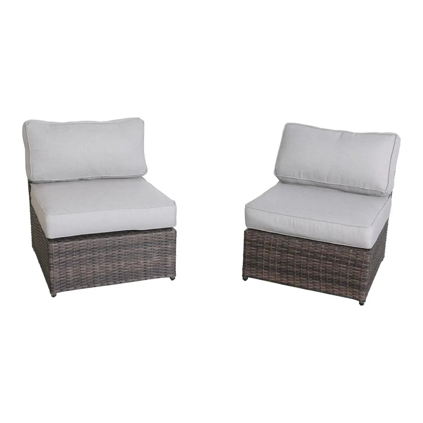 2 Person Wicker Conversation Set With Cushions, Weather Resistant by HouseOfZazla