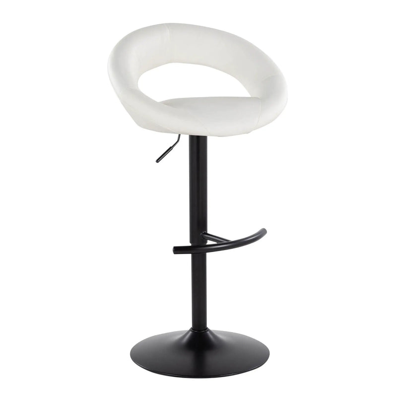 Posh - Contemporary Adjustable Barstool With Swivel & Rounded T Footrest (Set of 2) by HouseOfZazla