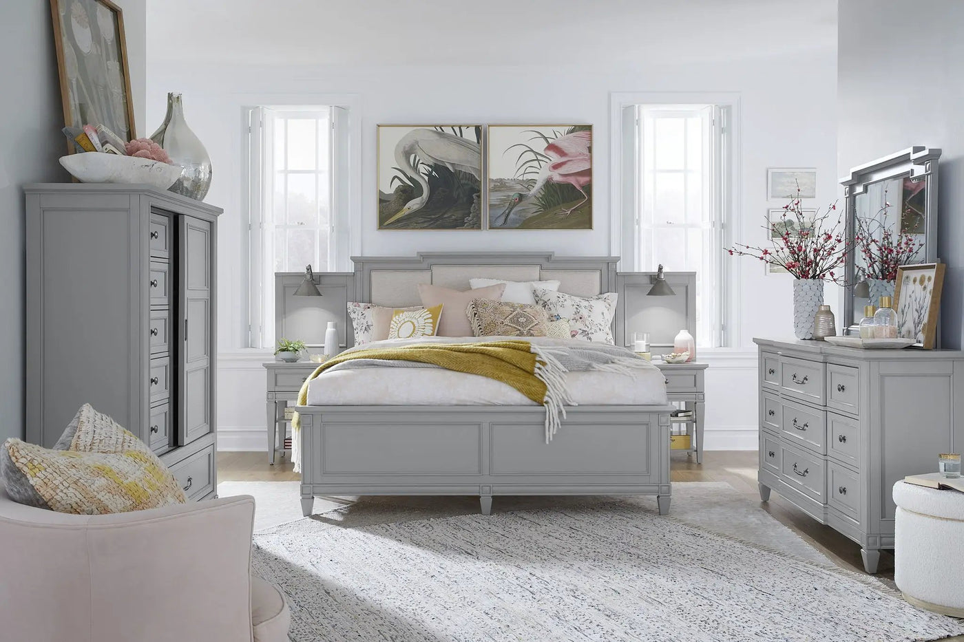 Glenbrook - Complete Wall Bed With Upholstered Headboar by Unique Piece Furniture