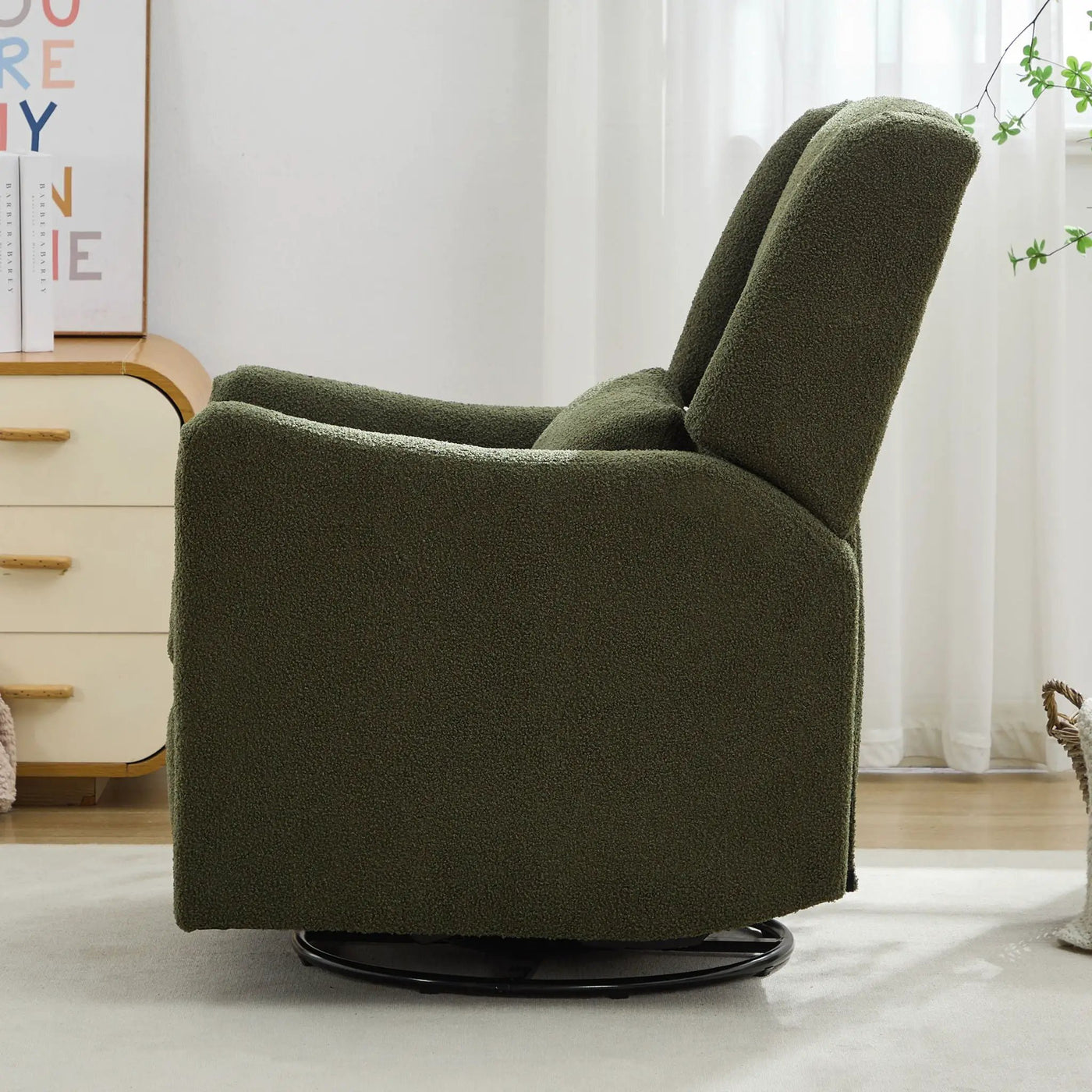 Wide Wingback Swivel Glider Rocker Recliner Chair by HouseOfZazla
