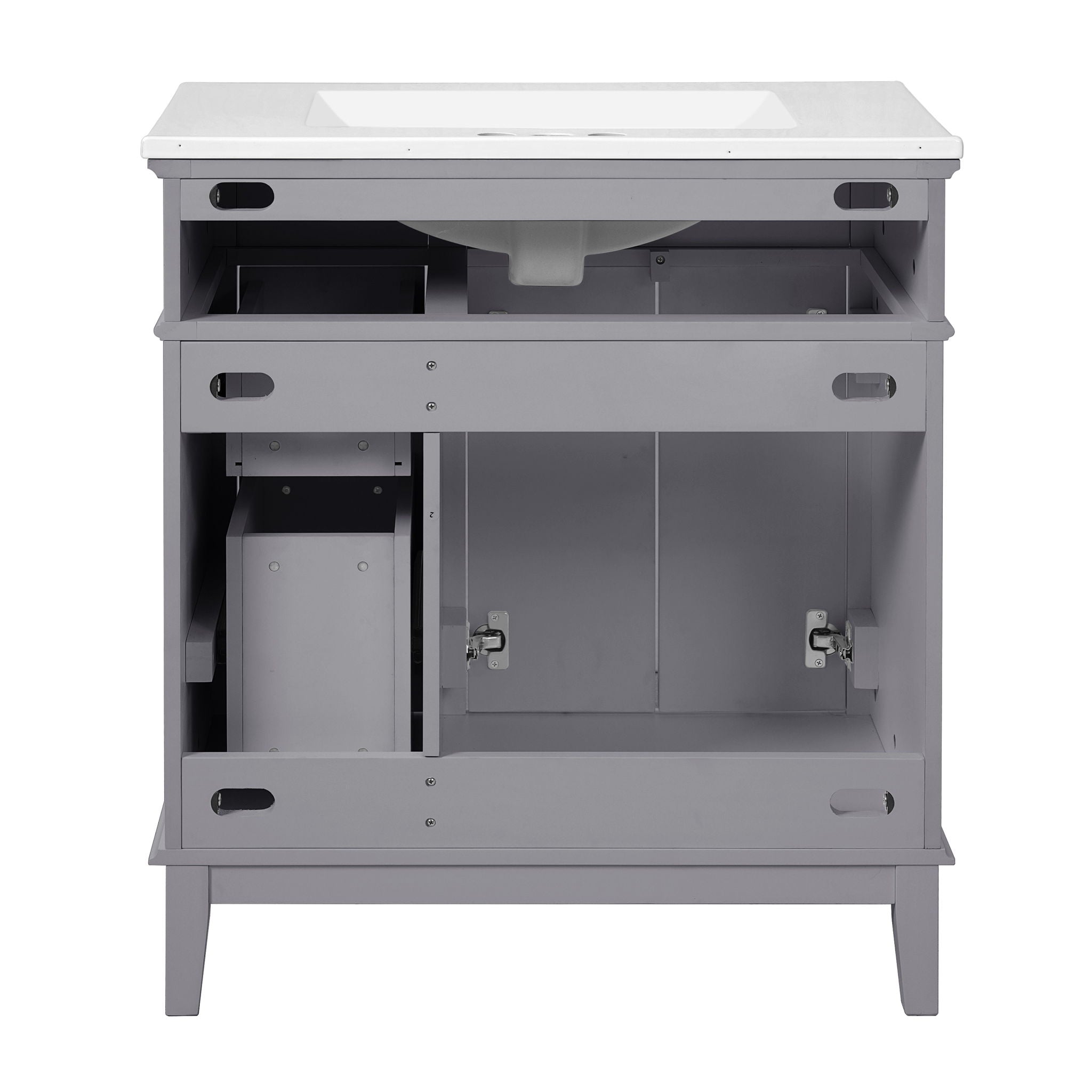 Modern Bathroom Vanity With Sink, Storage Cabinet, Soft Close Doors, Deep & Standard Drawers by HouseOfZazla