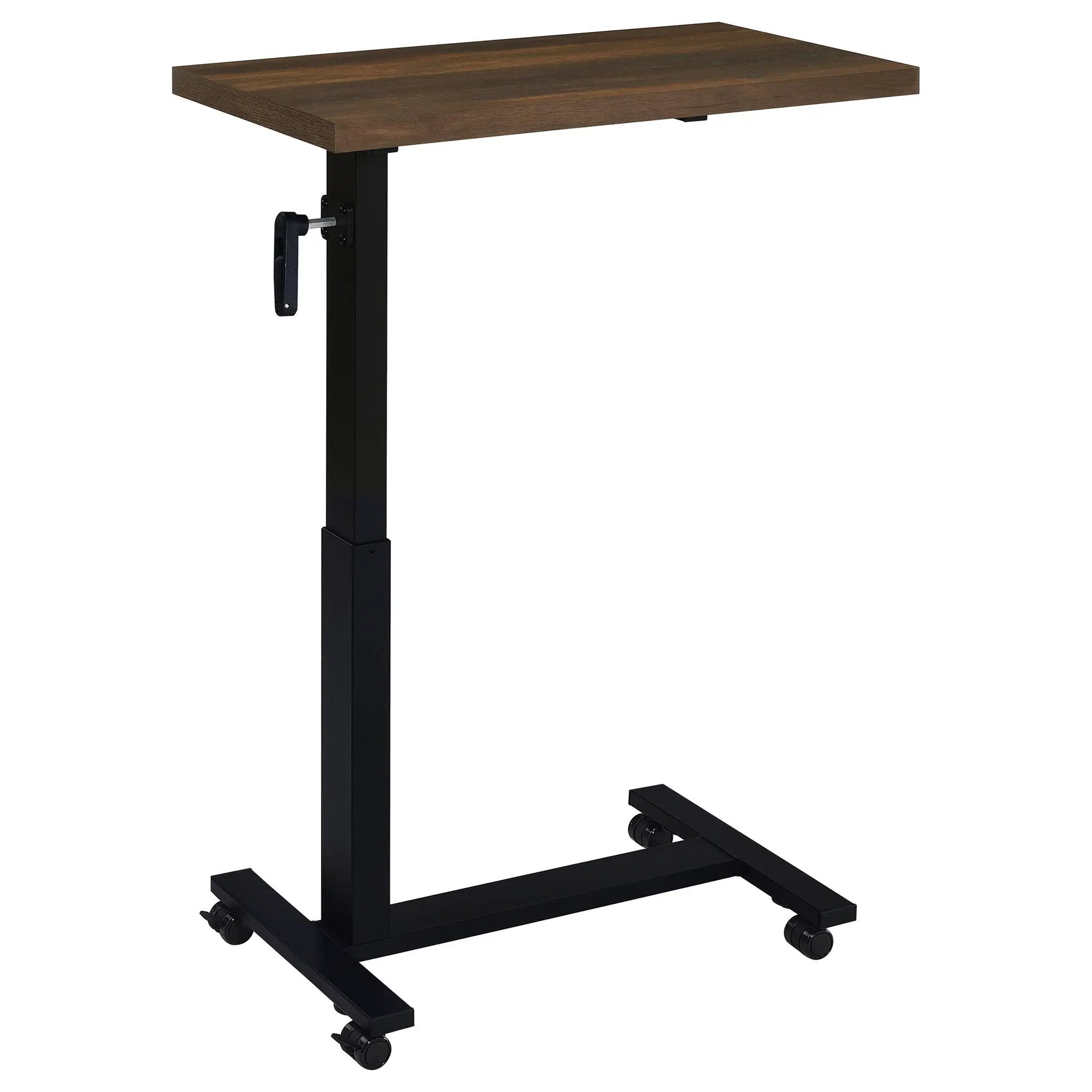 Westpark Height Adjustable Mobile Bedroom C-Table Dark Pine by Unique Piece Furniture