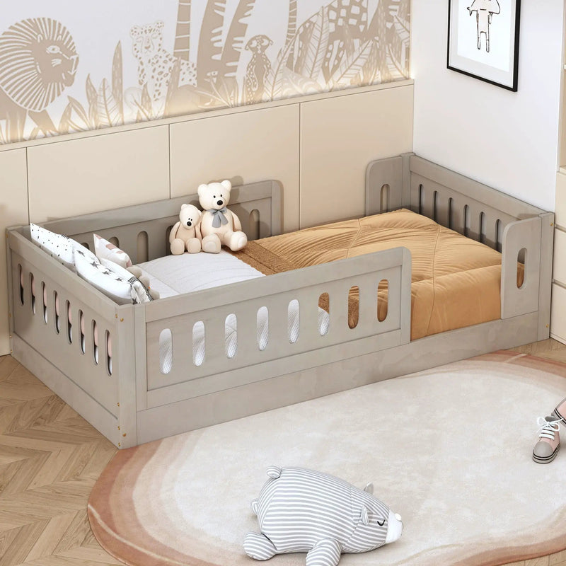 Platform Bed With Guardrail by Unique Piece Furniture