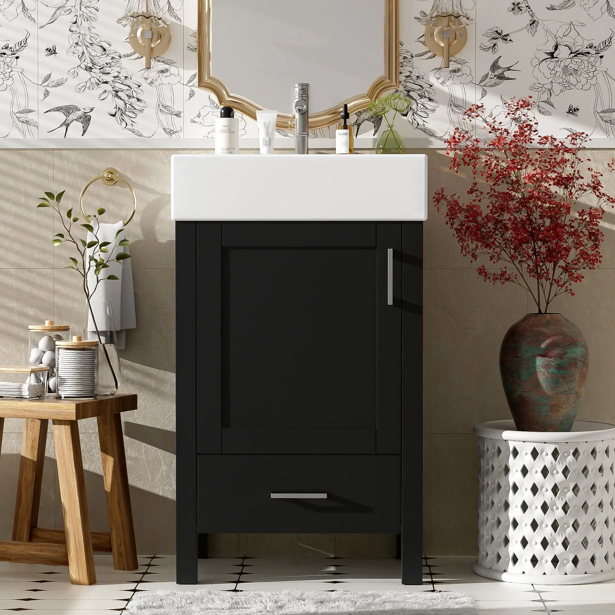 Bathroom Vanity With Sink, Frame And Drawer by Unique Piece Furniture