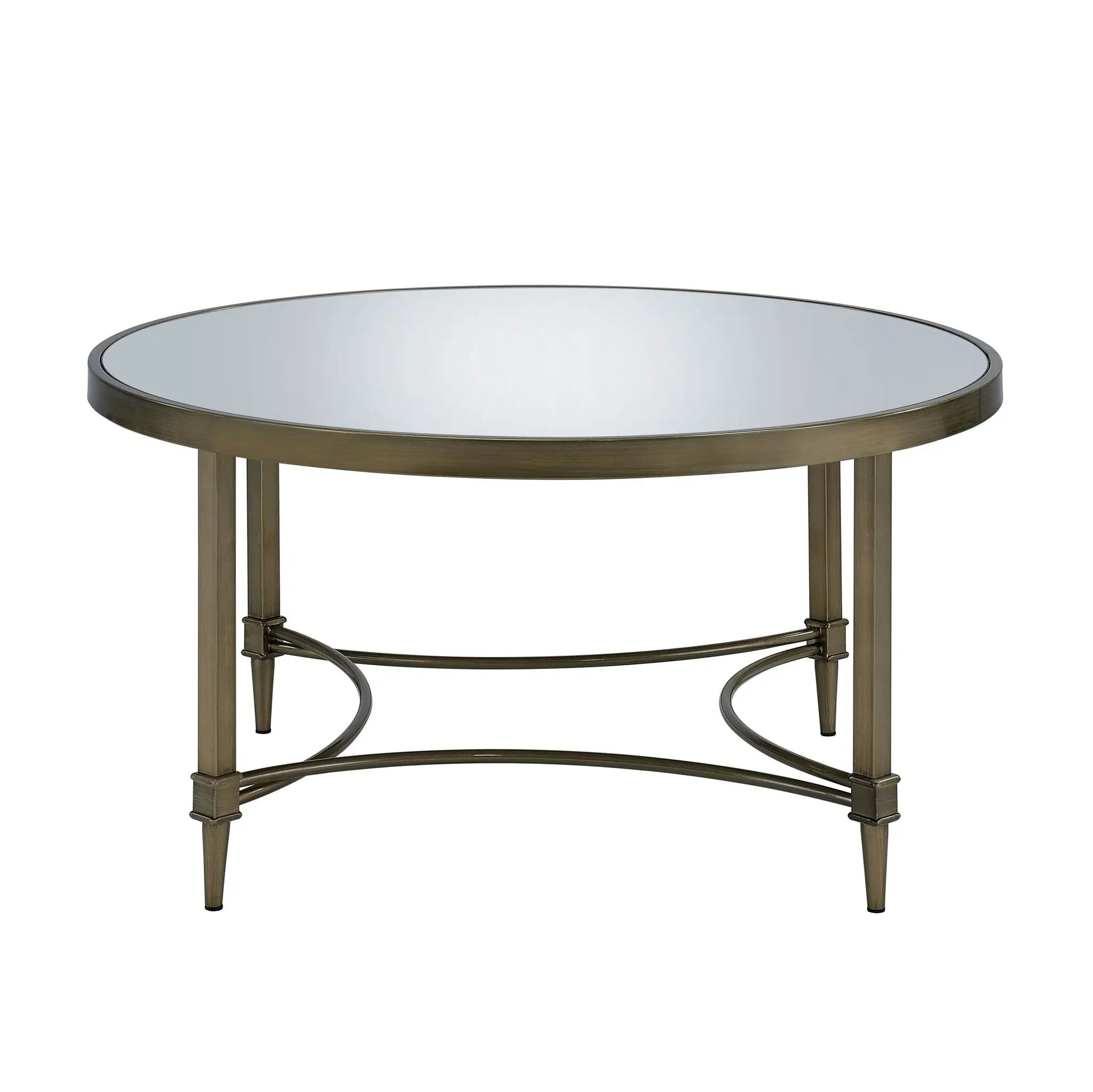 Aditya - Mirrored Antique Brass Coffee Table - Antique Brass by Unique Piece Furniture
