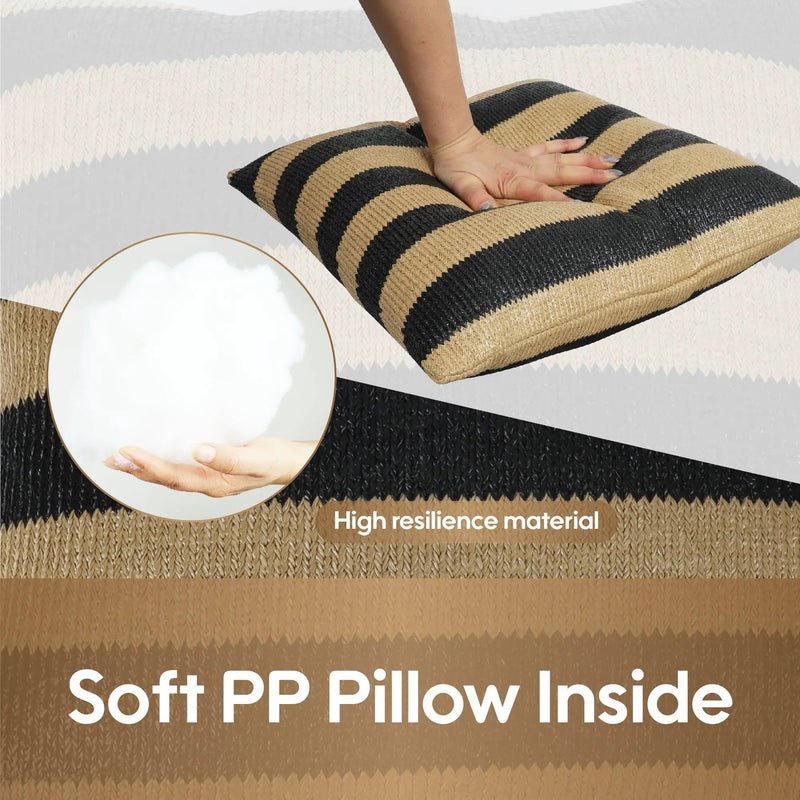 2 Pack Outdoor Throw Pillows, Patio Cushions (18x18 Inch) by HouseOfZazla