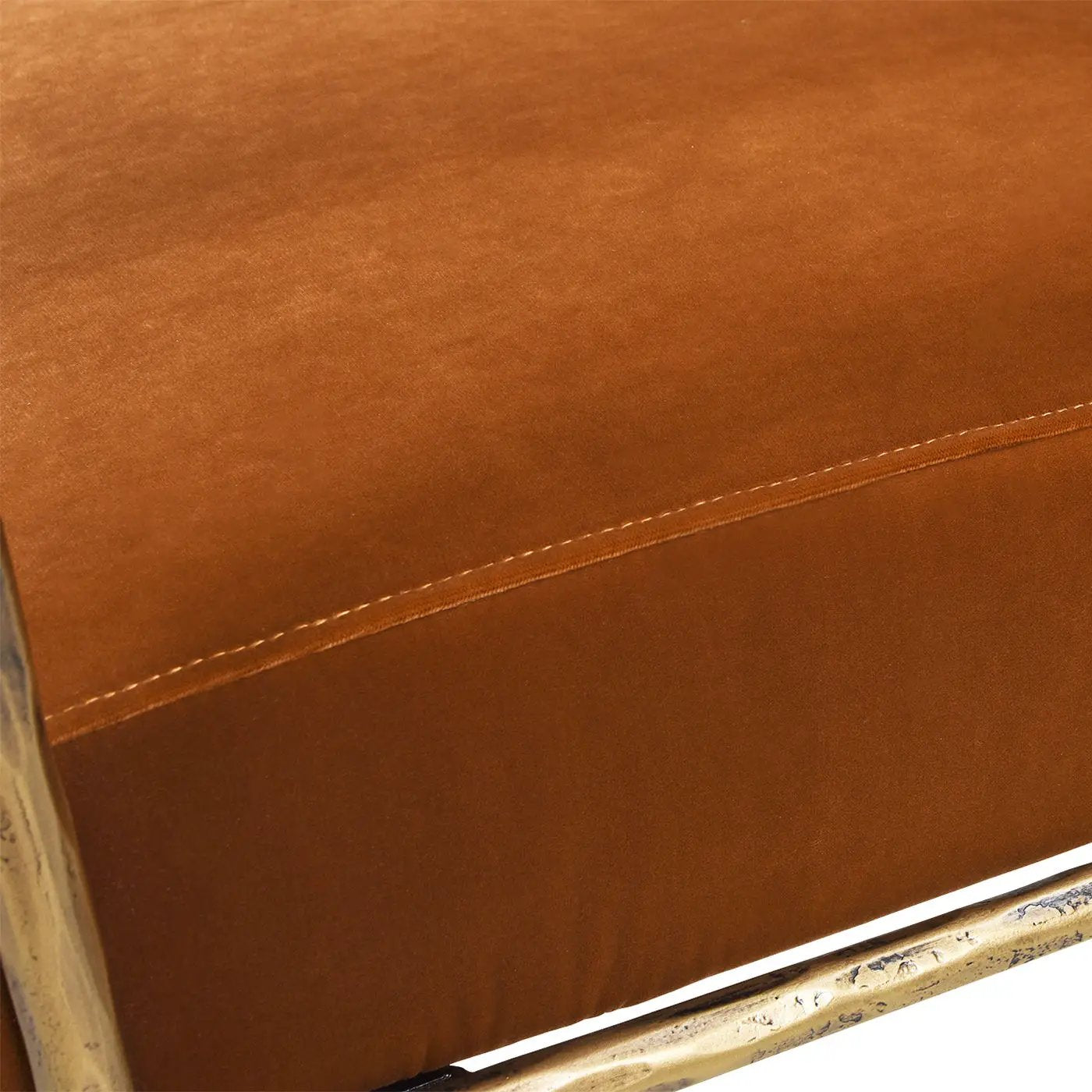 Aerin - Hammered Brass Upholstered Accent Arm Chair by HouseOfZazla
