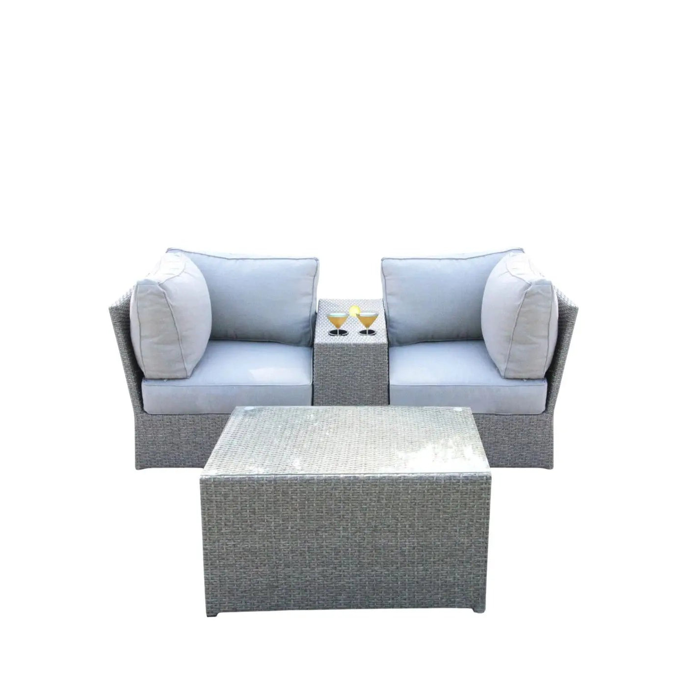 Comfortable Modern Patio Rattan Sectional Set With Cushions by HouseOfZazla