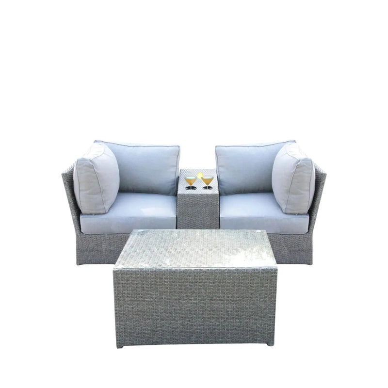 Comfortable Modern Patio Rattan Sectional Set With Cushions by HouseOfZazla