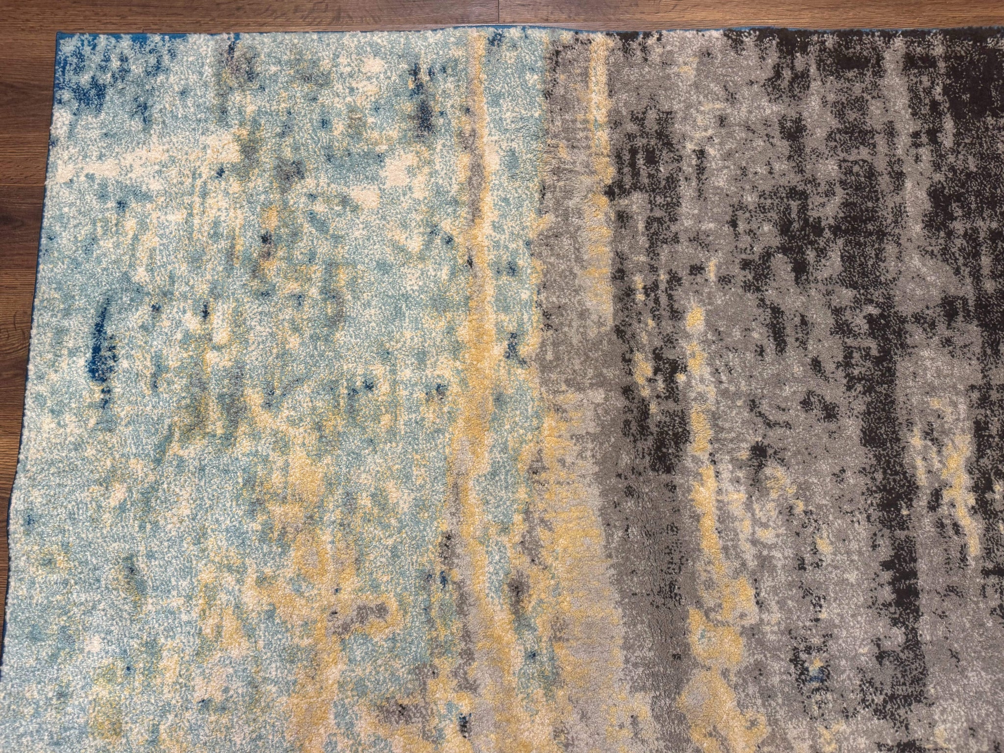 Modern Abstract Blue Area Rug 8x11 ft by Jewel Rugs