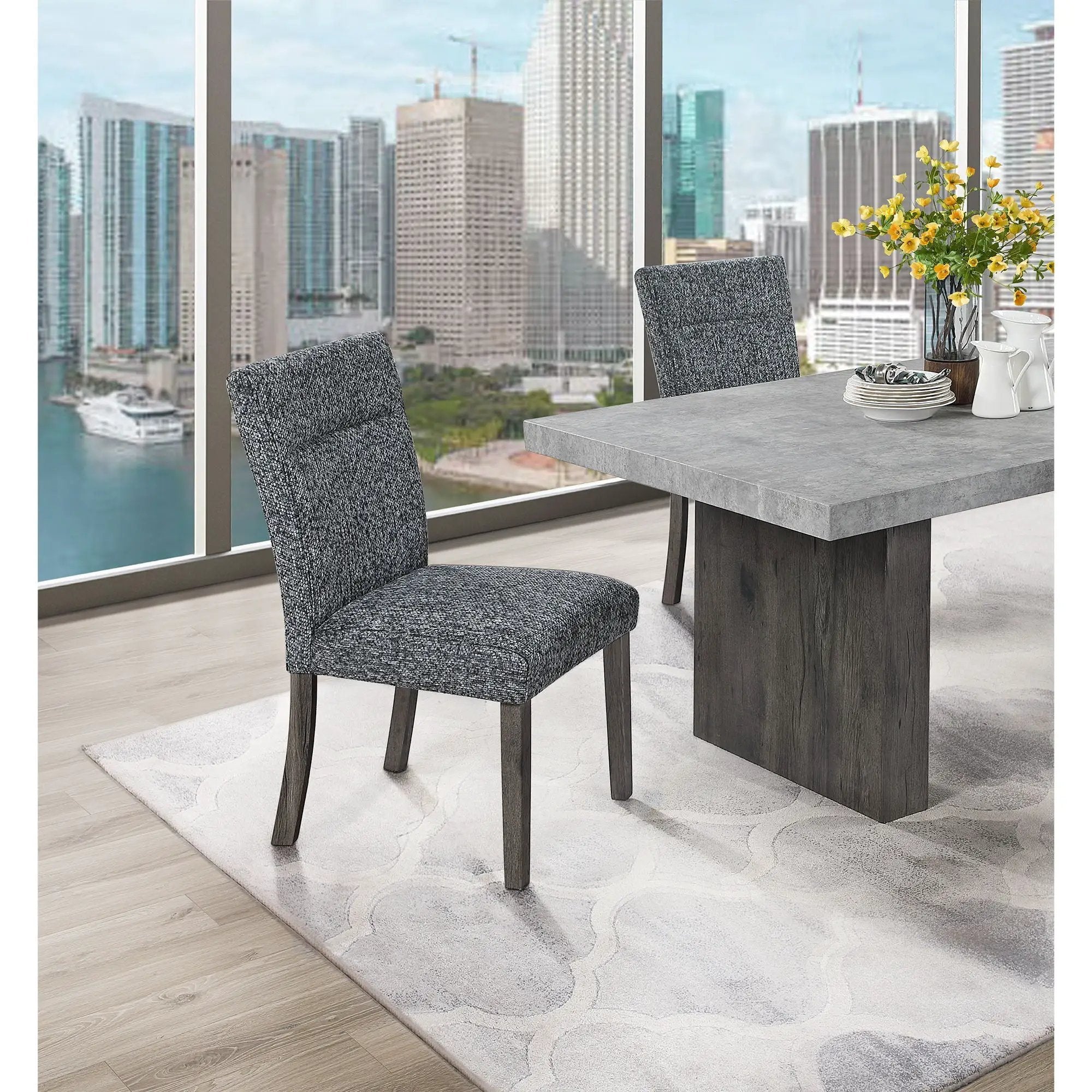 Sharon - Dining Chair With Extended Back (Set of 2) - Gray by Unique Piece Furniture