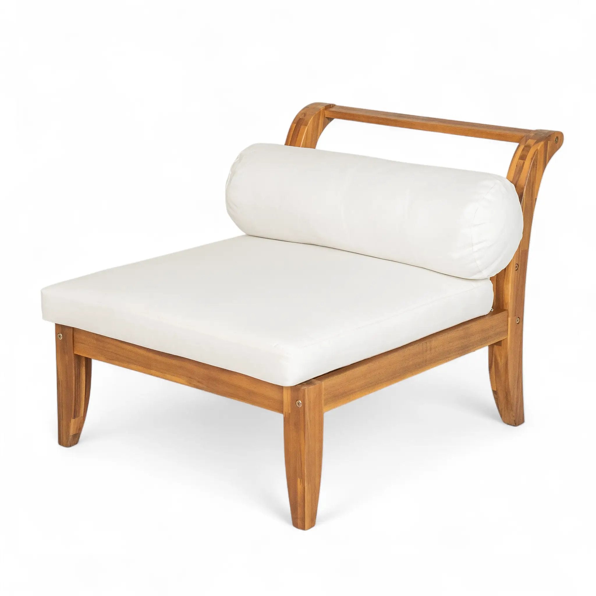 6 Piece Acacia Wood Outdoor Modular Sectional with Daybed and Tea Table by HouseOfZazla