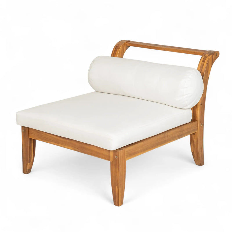 6 Piece Acacia Wood Outdoor Modular Sectional with Daybed and Tea Table by HouseOfZazla