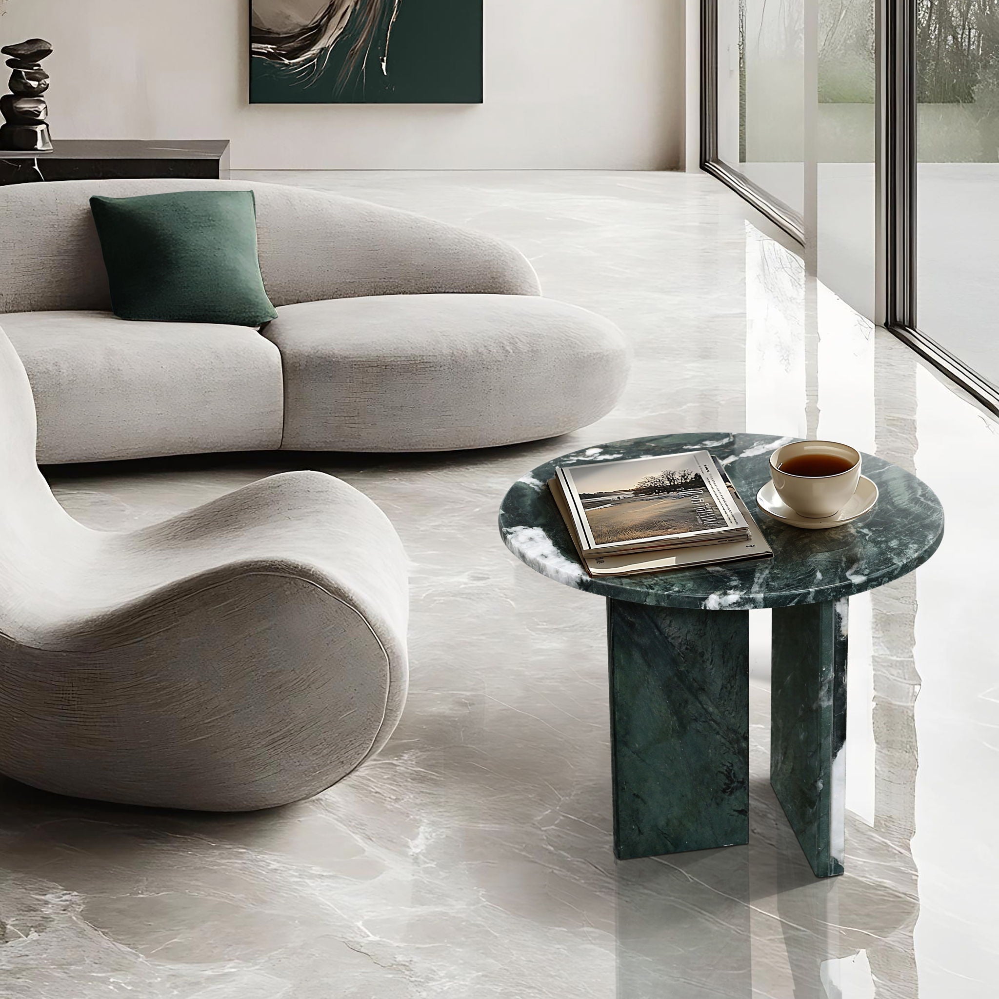 Luxury Coffee Table With Unique Veining, Unique Stone Design by HouseOfZazla
