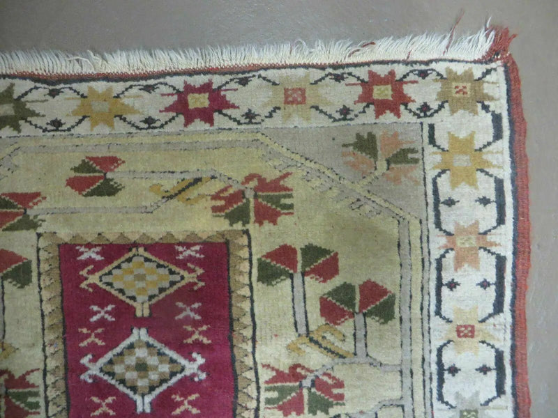 3' X 5' Vintage Handmade Turkish Turkey Oushak MILAS Wool Accent Rug Carpet Nice by Jewel Rugs