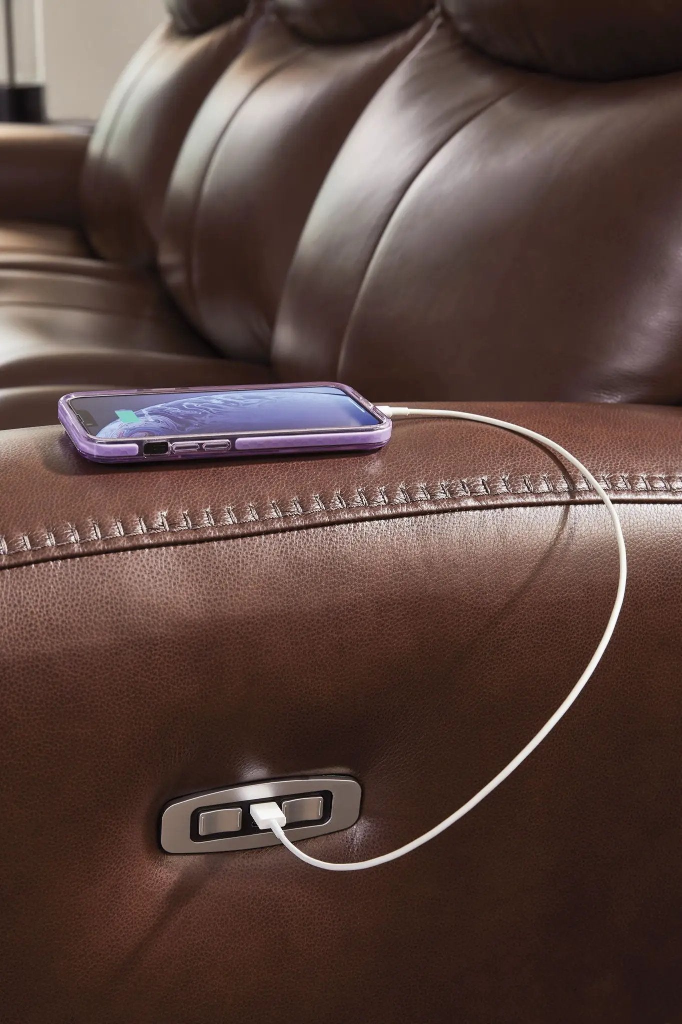 Bexhurst - Power Reclining Sofa With Adjustable Headrest by Unique Piece Furniture