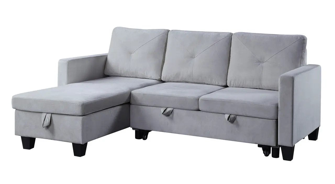 Nova - Reversible Sleeper Sectional Sofa With Storage Chaise by HouseOfZazla