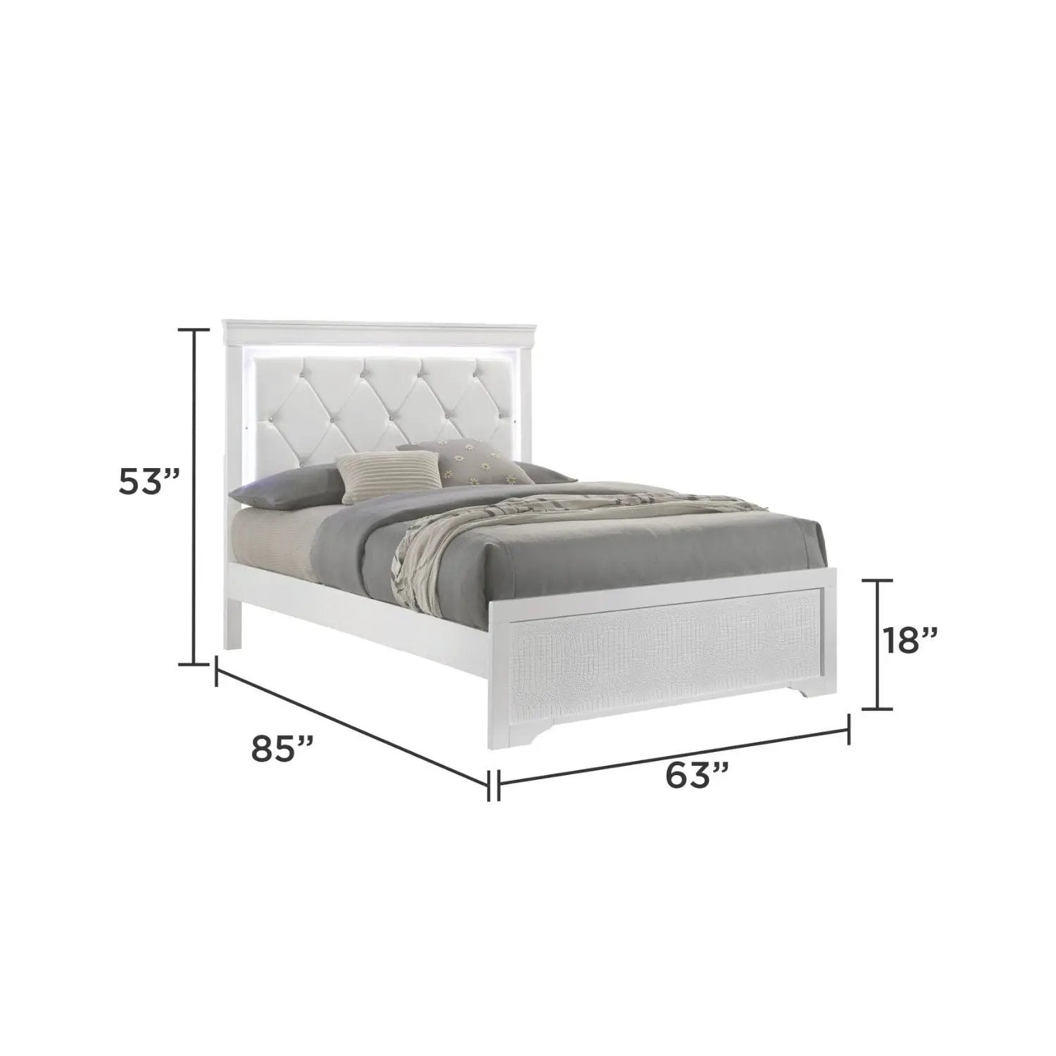 Blaze - Bed With LED Headboard by HouseOfZazla
