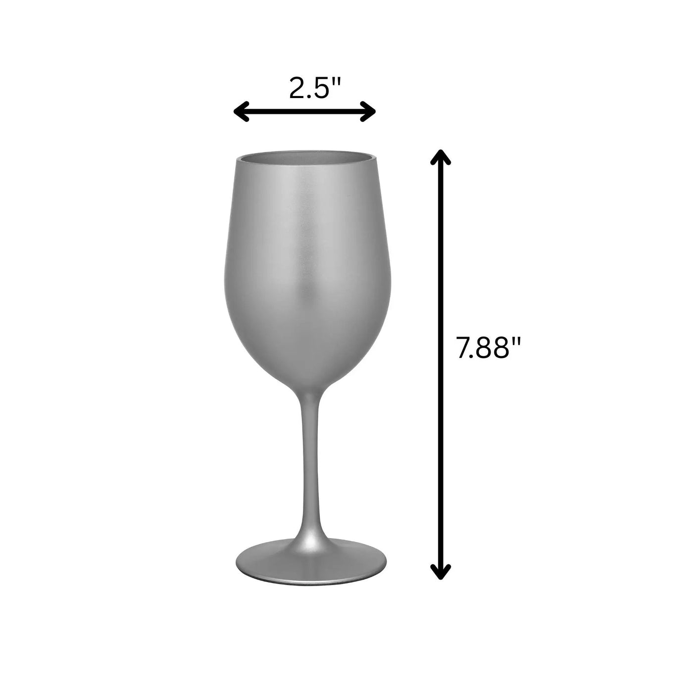 Leadingware Metallic Plastic Wine Glasses (Set of 4) by HouseOfZazla